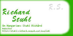 richard stuhl business card